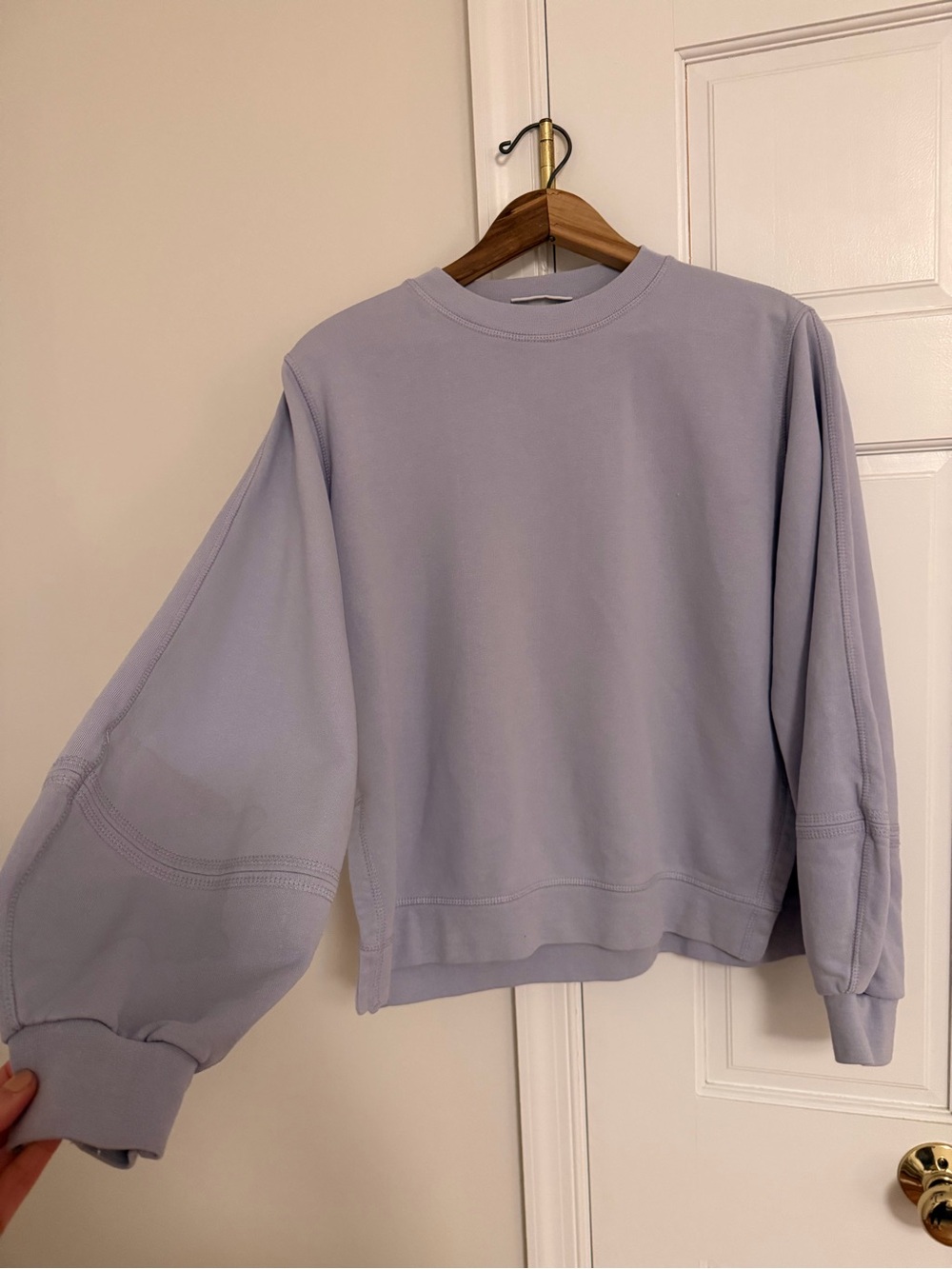 GANNI oversized sweatshirt lilac